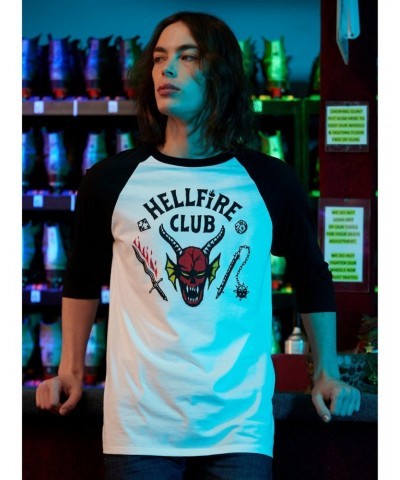 Our Universe Stranger Things Hellfire Club Raglan T-Shirt $9.95 T-Shirts