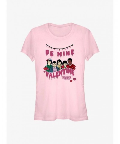 Stranger Things Be Mine Valentine Girls T-Shirt $8.22 T-Shirts