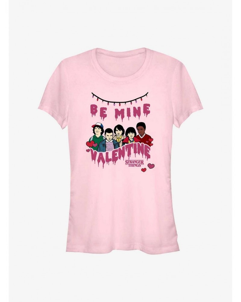 Stranger Things Be Mine Valentine Girls T-Shirt $8.22 T-Shirts