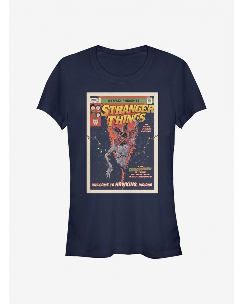 Stranger Things Comic Cover Girls T-Shirt $9.96 T-Shirts