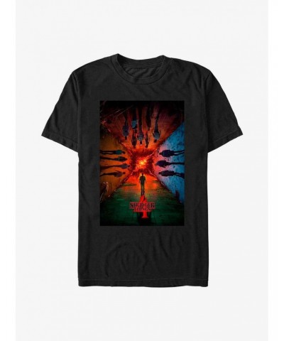 Stranger Things Season 4 Poster T-Shirt $9.27 T-Shirts