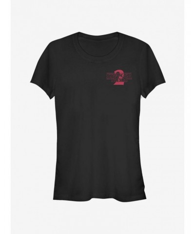 Stranger Things Stranger Two Solid Pocket Girls T-Shirt $8.47 T-Shirts