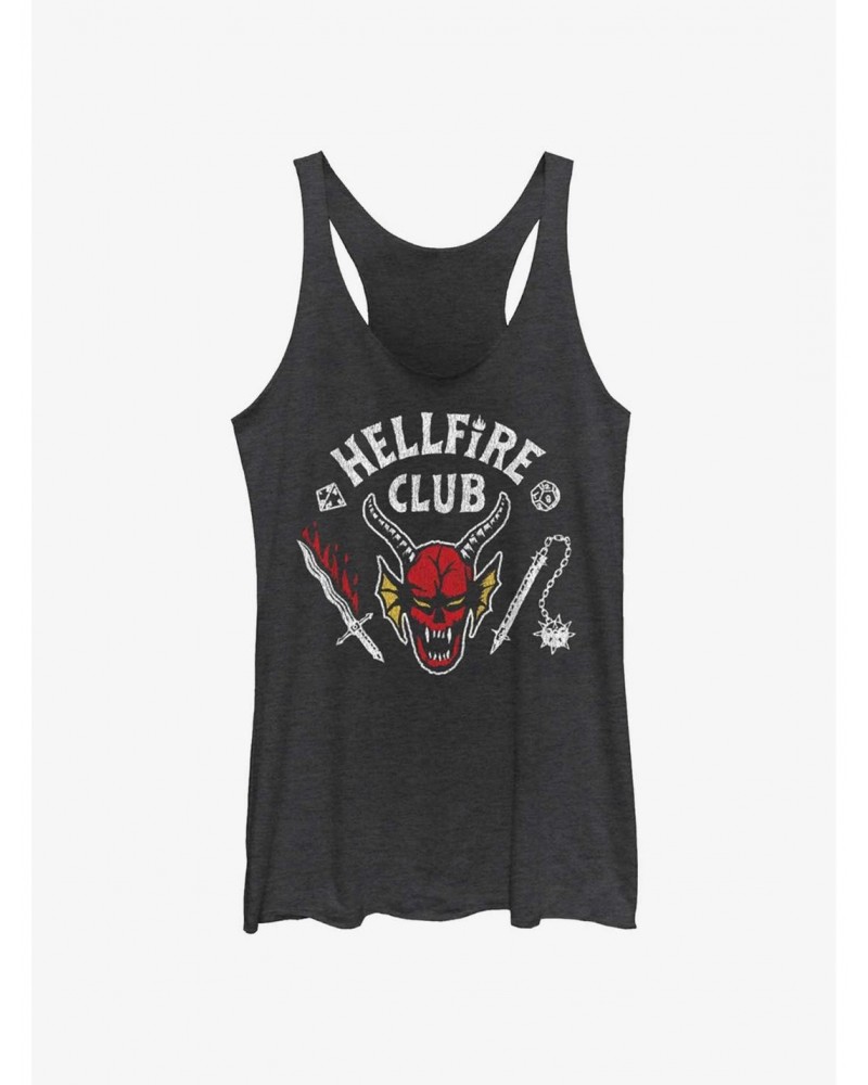 Stranger Things Hellfire Club Logo Girls Tank Top $12.17 Tops