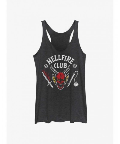 Stranger Things Hellfire Club Logo Girls Tank Top $12.17 Tops