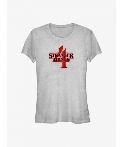 Stranger Things Season 4 Logo Girls T-Shirt $11.95 T-Shirts