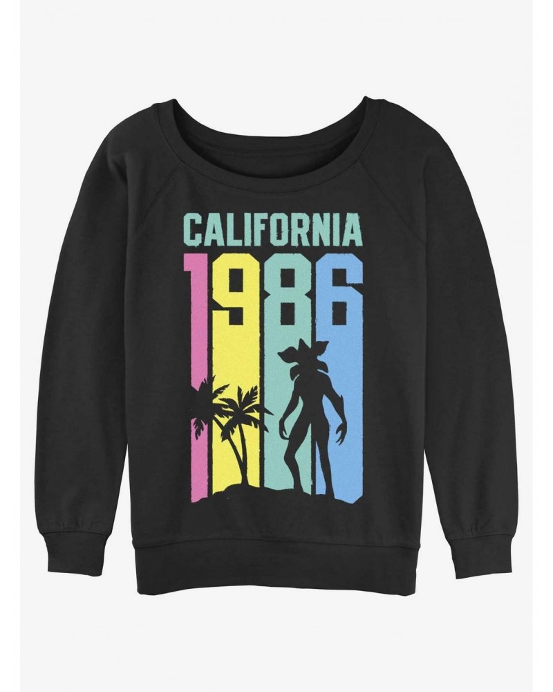 Stranger Things Cali Demo Girls Slouchy Sweatshirt $13.28 Sweatshirts