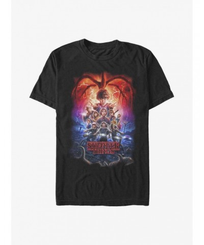 Stranger Things Group Poster T-Shirt $12.86 T-Shirts