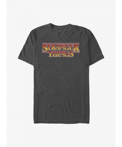 Stranger Things Inlay Flames Logo T-Shirt $9.80 T-Shirts