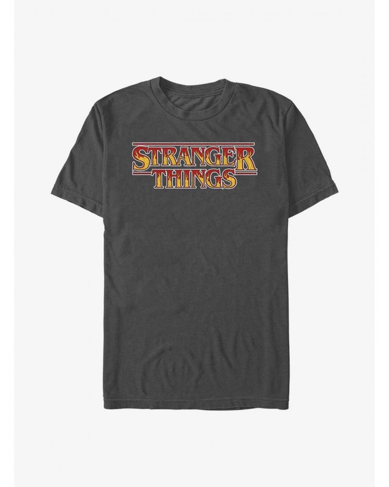 Stranger Things Inlay Flames Logo T-Shirt $9.80 T-Shirts