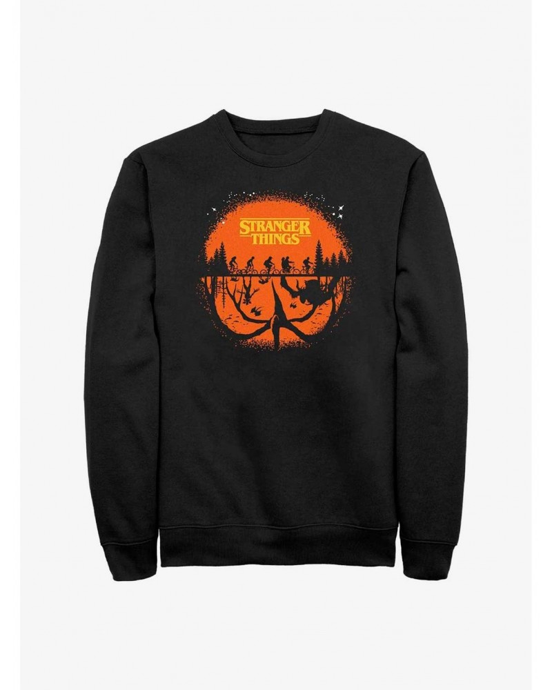 Stranger Things Night Time Ride Sweatshirt $16.24 Sweatshirts