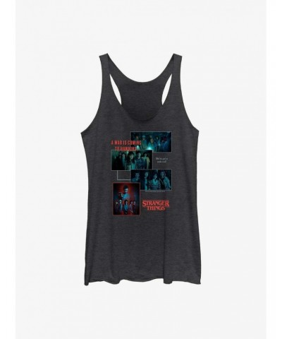 Stranger Things Hawkins War Collage Girls Tank $12.95 Tanks