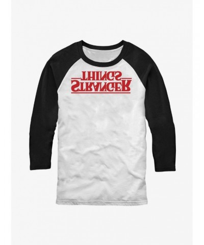 Stranger Things Upside Down Logo Raglan T-Shirt $8.67 T-Shirts