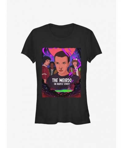 Stranger Things The Weirdo On Maple Street Girls T-Shirt $9.96 T-Shirts