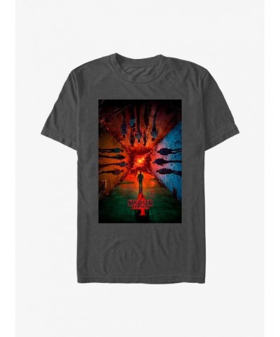 Stranger Things Season 4 Main Poster T-Shirt $7.89 T-Shirts