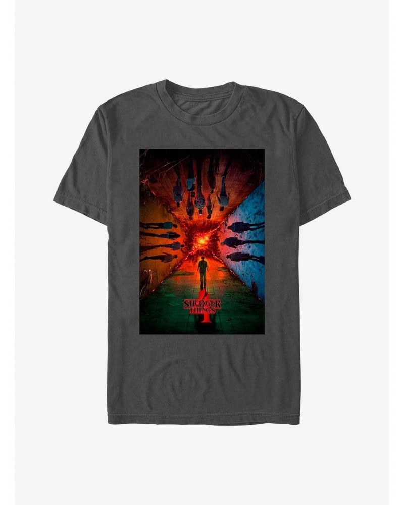 Stranger Things Season 4 Main Poster T-Shirt $7.89 T-Shirts