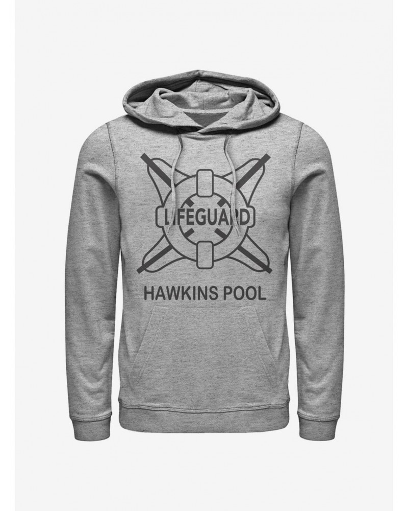 Stranger Things Hawkins Pool Lifeguard Hoodie $17.06 Hoodies