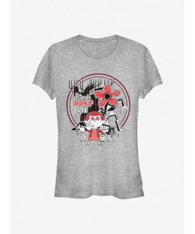 Stranger Things Chibi Things Girls T-Shirt $10.21 T-Shirts