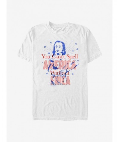 Stranger Things America Erica T-Shirt $7.41 T-Shirts