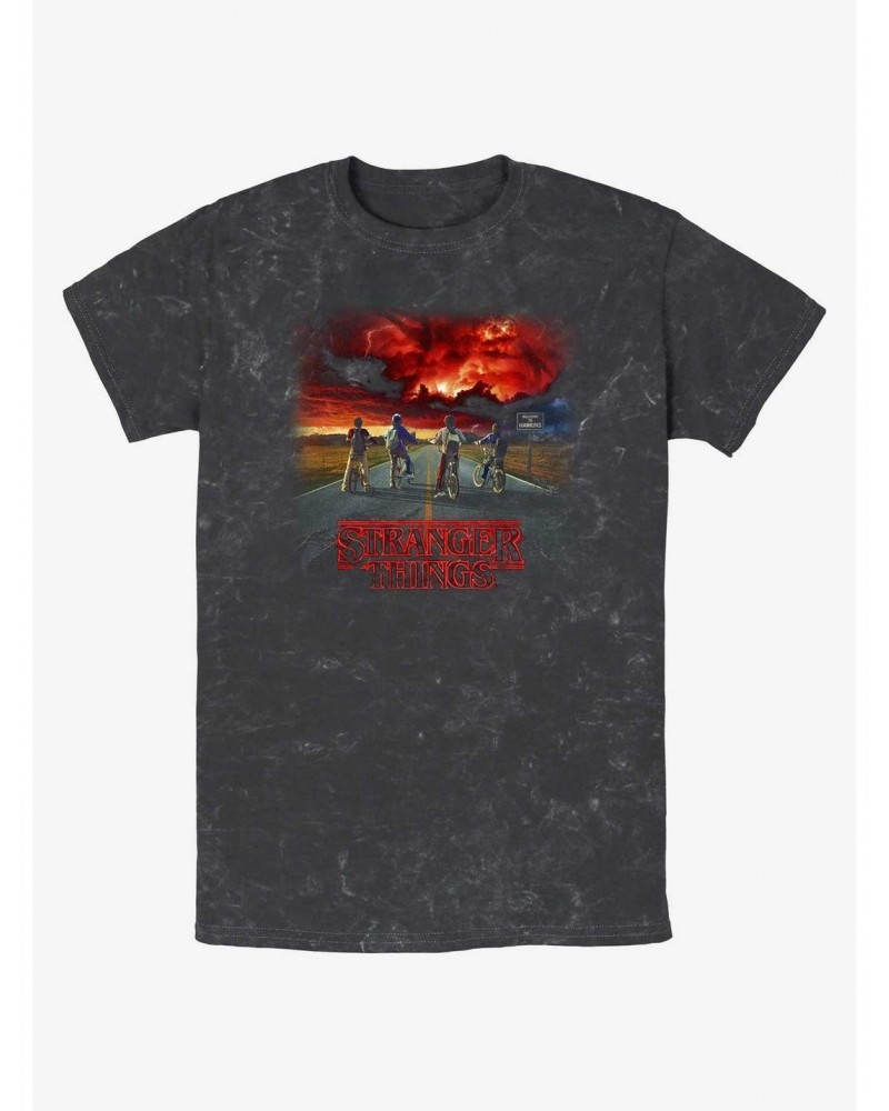 Stranger Things Where It Began Mineral Wash T-Shirt $11.66 T-Shirts