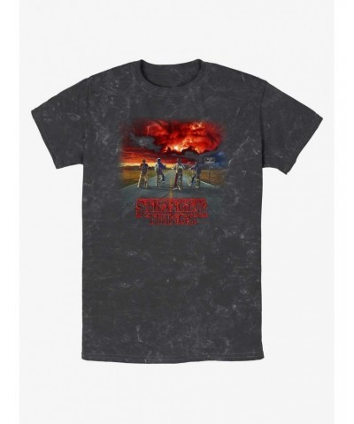 Stranger Things Where It Began Mineral Wash T-Shirt $11.66 T-Shirts