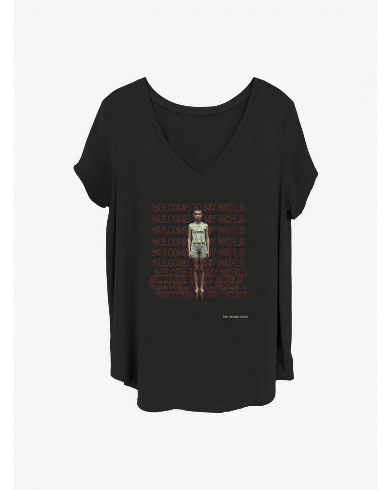 Stranger Things Welcome World Girls T-Shirt Plus Size $12.72 T-Shirts