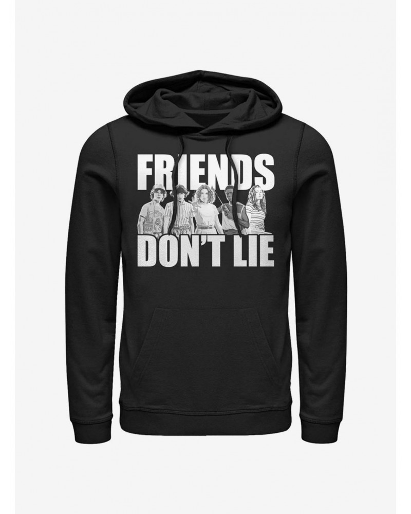 Stranger Things Cast Friends Don't Lie Hoodie $22.45 Hoodies