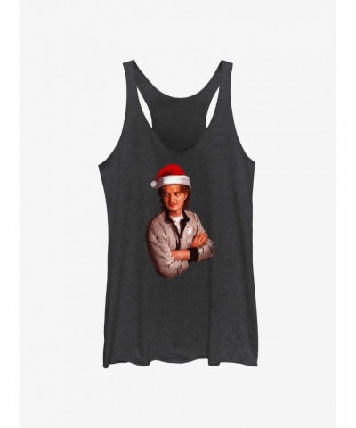 Stranger Things Santa Steve Girls Tank $8.55 Tanks