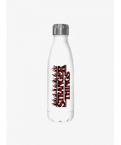 Stranger Things Flame Logo Stainless Steel Water Bottle $11.95 Water Bottles