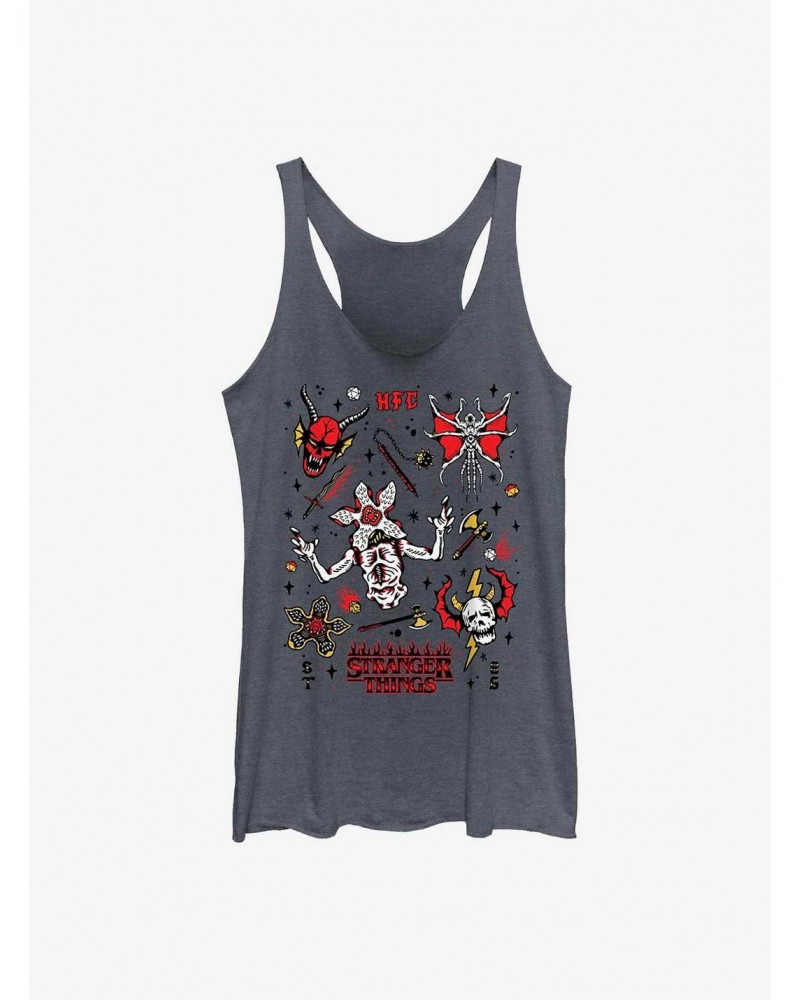 Stranger Things Hellfire Club Doodles Girls Tank $12.95 Tanks