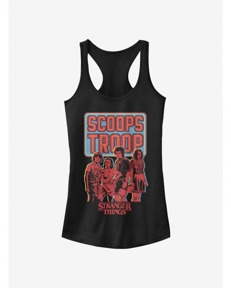 Stranger Things Scoops Troop In Red Girls Tank Top $9.46 Tops