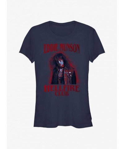 Stranger Things Eddie Munson Hellfire Club Girls T-Shirt $11.21 T-Shirts