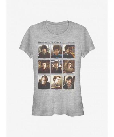 Stranger Things Hawkins High Yearbook Girls T-Shirt $10.21 T-Shirts