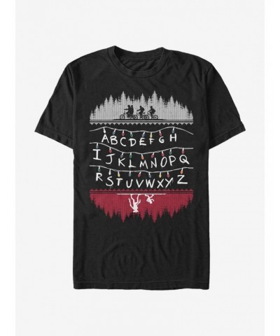 Stranger Things Alphabet Lights T-Shirt $10.28 T-Shirts