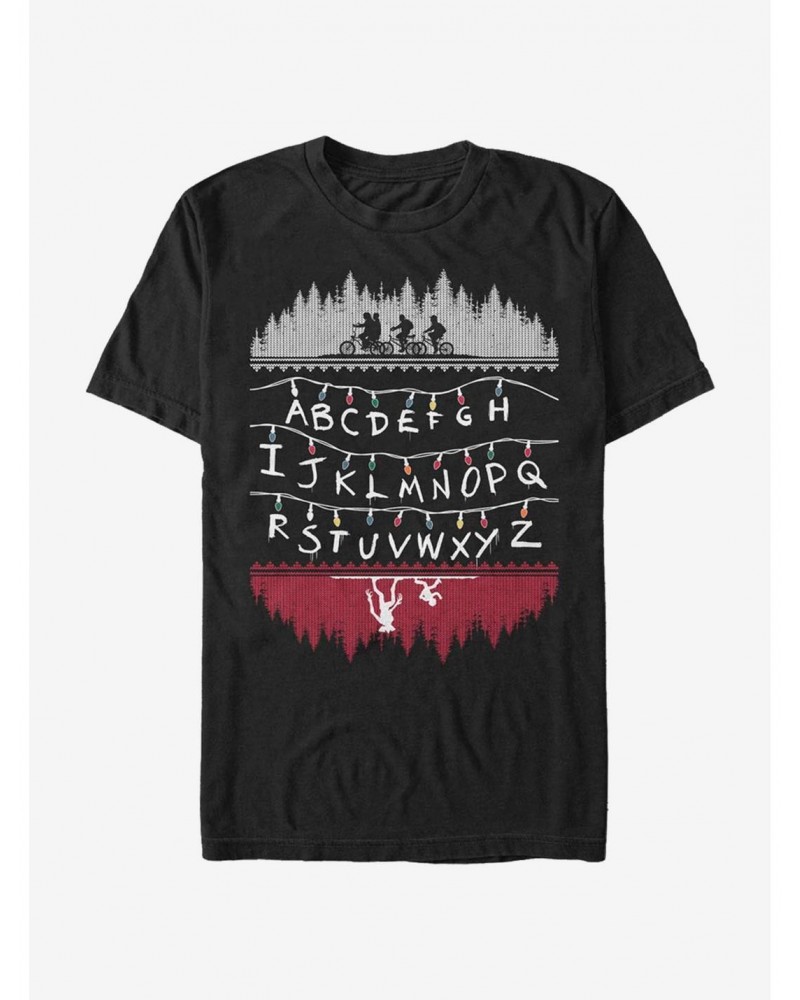 Stranger Things Alphabet Lights T-Shirt $10.28 T-Shirts