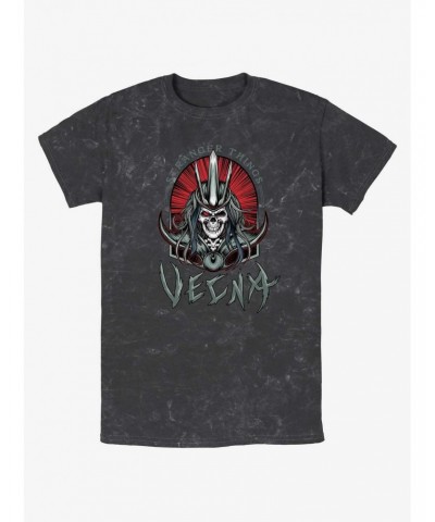 Stranger Things Vecna Tombstone Badge Mineral Wash T-Shirt $12.17 T-Shirts