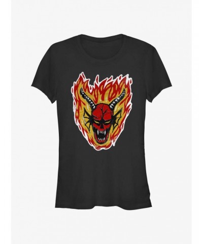 Stranger Things Demon Head Girls T-Shirt $8.47 T-Shirts