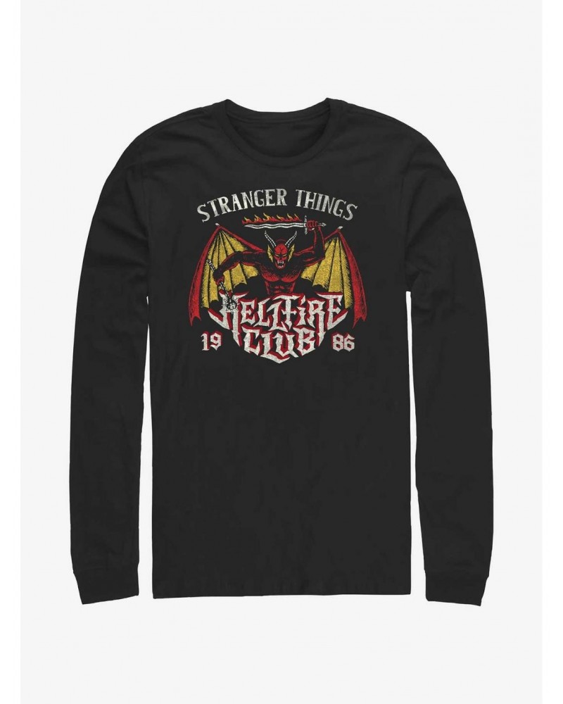 Stranger Things Demon Hellfire Club Long-Sleeve T-Shirt $11.84 T-Shirts