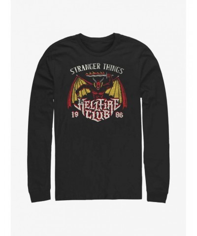 Stranger Things Demon Hellfire Club Long-Sleeve T-Shirt $11.84 T-Shirts