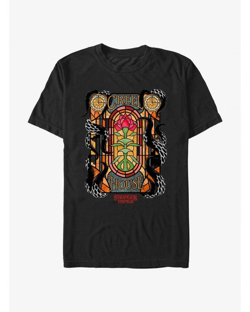 Stranger Things Creel House Stained Glass Door T-Shirt $9.08 T-Shirts