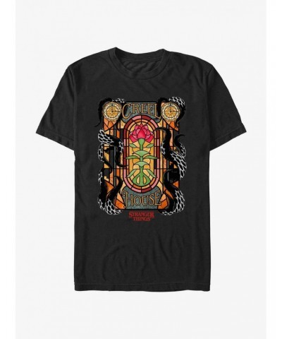 Stranger Things Creel House Stained Glass Door T-Shirt $9.08 T-Shirts