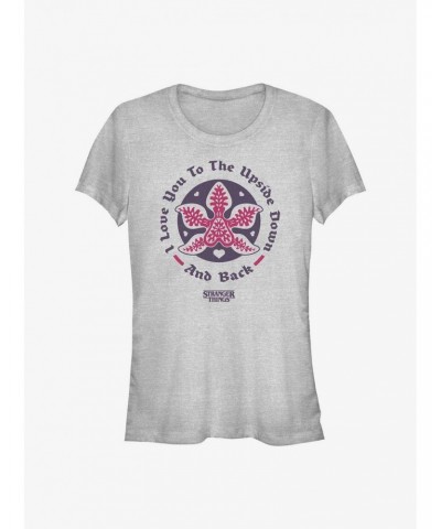 Stranger Things Upside Down Love Girls T-Shirt $8.72 T-Shirts