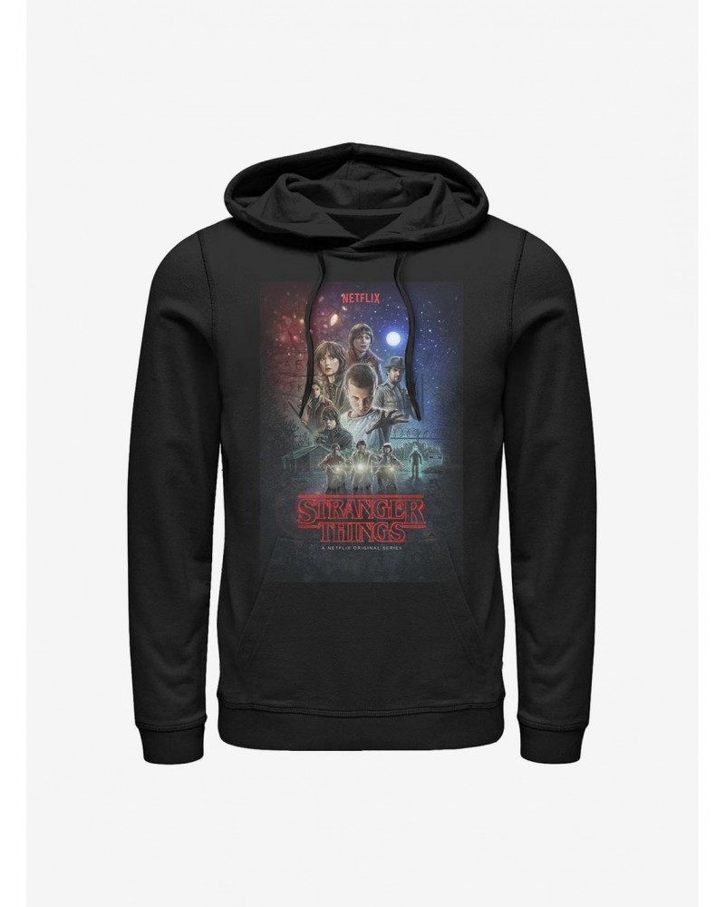 Stranger Things Classic Illustrated Poster Hoodie $16.16 Hoodies