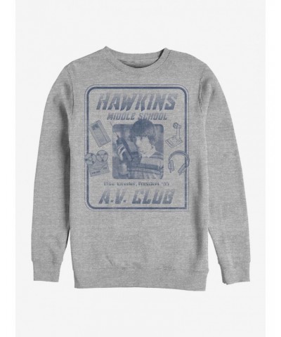 Stranger Things Mike Hawkins A.V. President Crew Sweatshirt $13.28 Sweatshirts