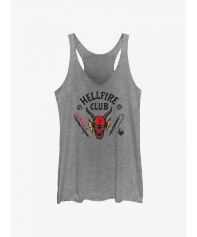 Stranger Things Hellfire Club Logo Girls Tank Top $8.55 Tops