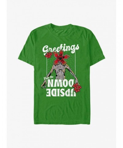 Stranger Things Demogorgon Season's Greetings T-Shirt $7.89 T-Shirts