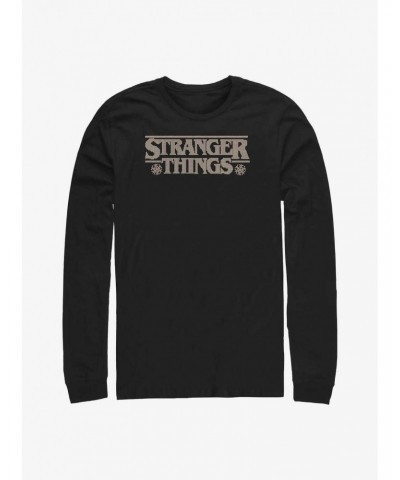 Stranger Things Knitted Logo Long-Sleeve T-Shirt $16.45 T-Shirts