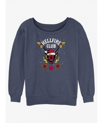 Stranger Things A Hellfire Holiday Girls Slouchy Sweatshirt $15.87 Sweatshirts