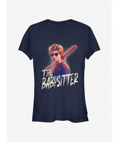 Stranger Things Steve The Babysitter Girls T-Shirt $9.21 T-Shirts