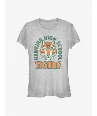 Stranger Things Hawkins High School Tigers Arch Girls T-Shirt $10.21 T-Shirts