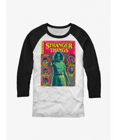 Stranger Things Comic Cover Raglan T-Shirt $13.58 T-Shirts